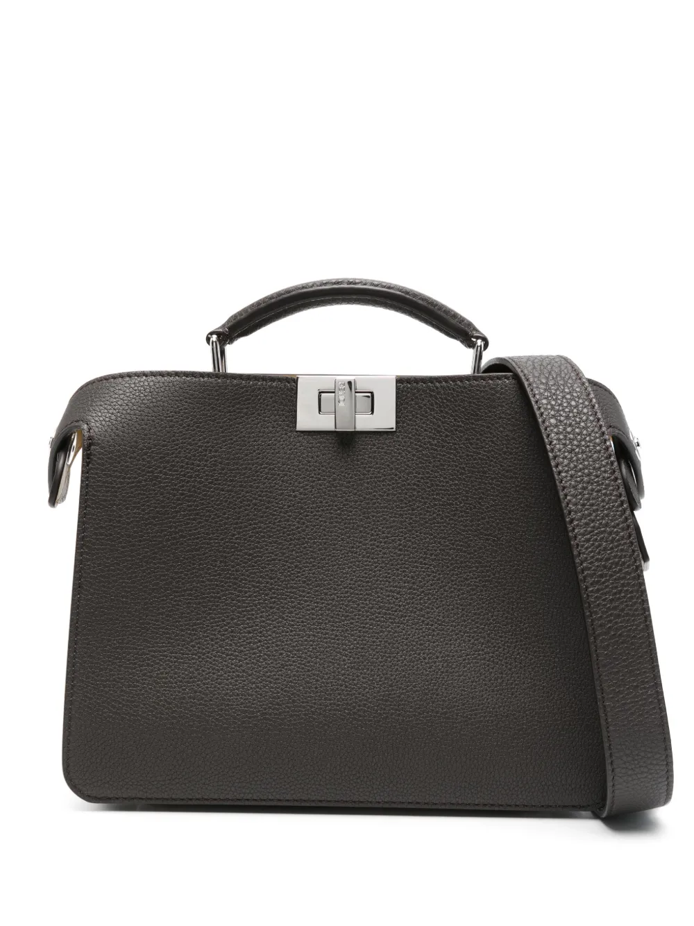 FENDI Kleine Peekaboo shopper Bruin