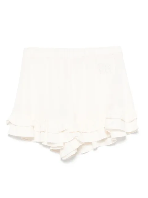 Pinko Kids logo-embroidered shorts 