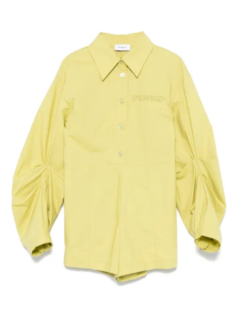 Pinko Kids logo-embroidered playsuit