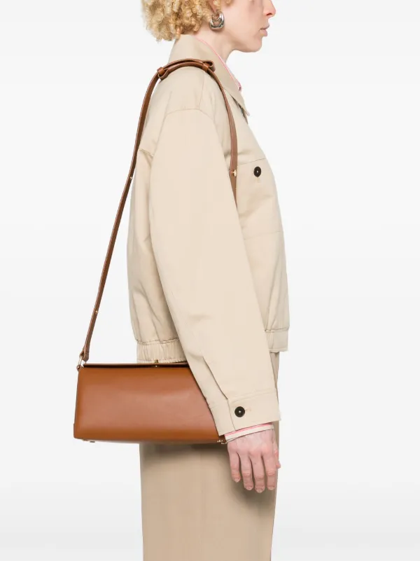 PLAN C ショルダーバッグ Plan C レザーショルダーバッグ | ブラウン | FARFETCH JP