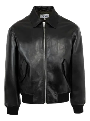 LOEWE　本皮　ジャケット LOEWE レザージャケット | ブラック | FARFETCH JP