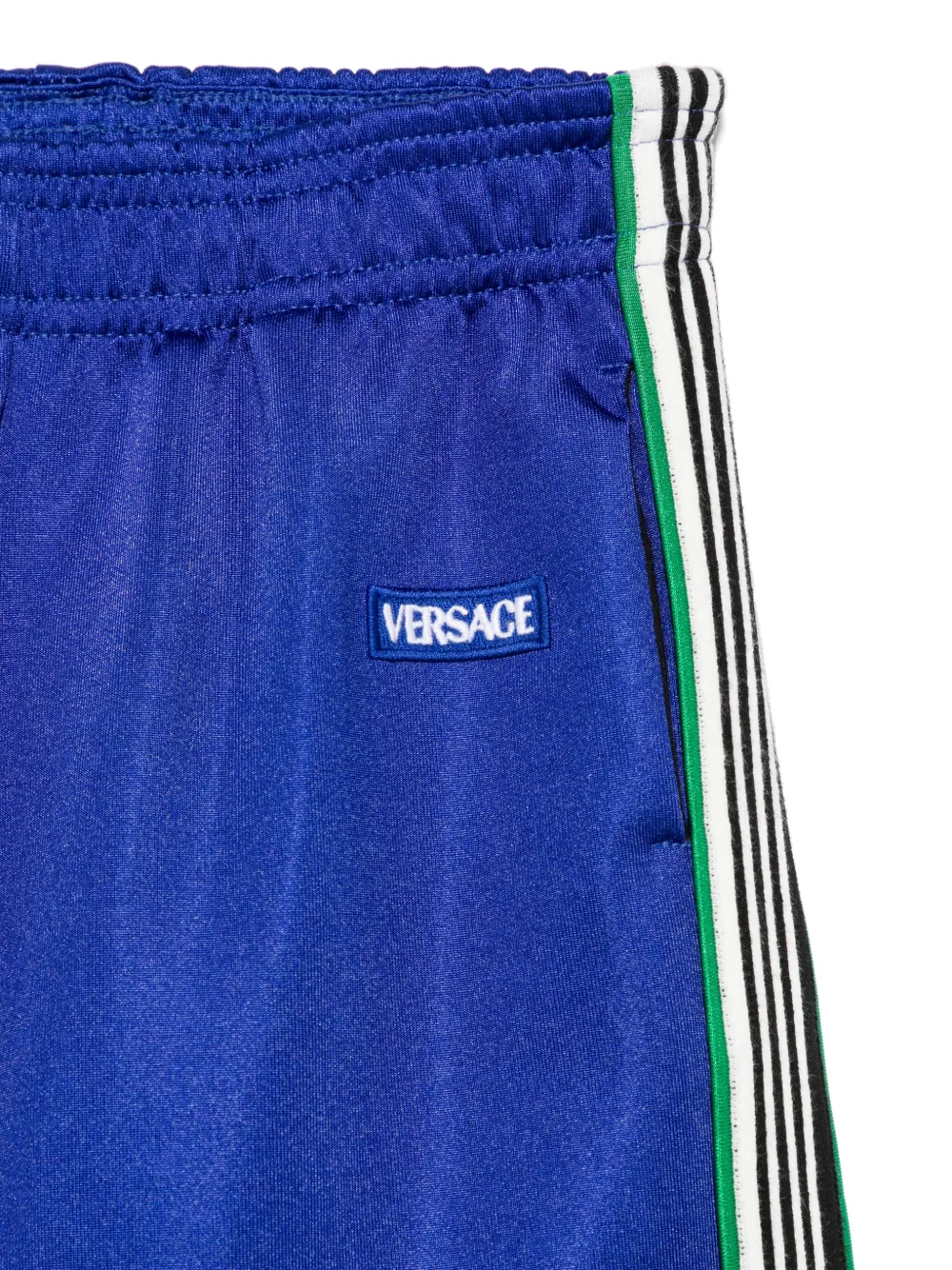 Versace Kids Joggingbroek met streepdetail Blauw