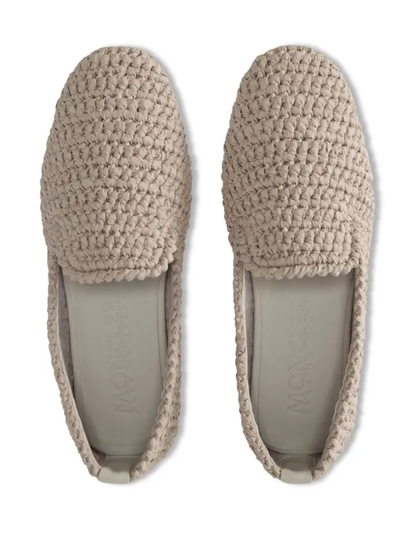 Moncler Braided slip-on Loafers | Neutrals | FARFETCH display picture 1