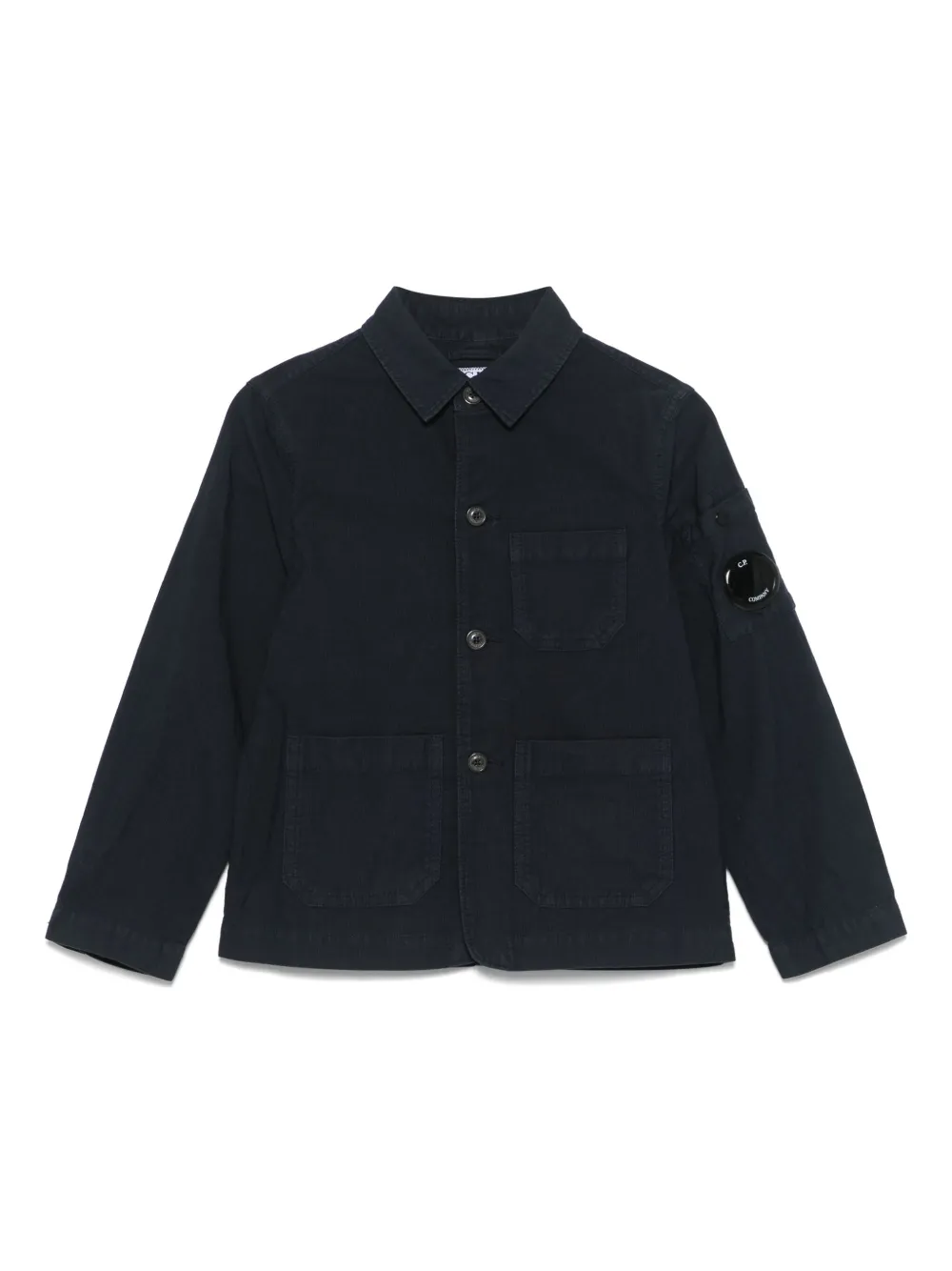 C.P. Company Kids Shirtjack met logopatch Blauw