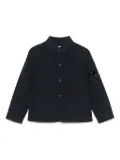 C.P. Company Kids logo-patch shirt jacket - Blue