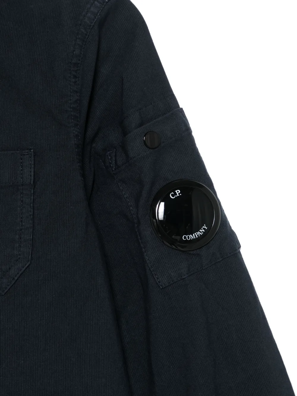 C.P. Company Kids Shirtjack met logopatch Blauw