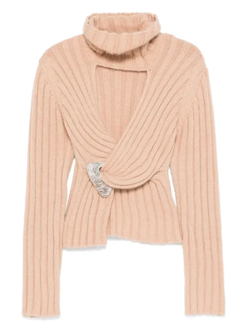 AREA twisted roll-neck sweater