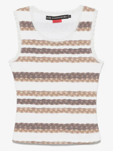 Andersson Bell hair braid-stripe tank top