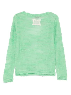 【ANDERSSON BELL】 FURRY CHUNKY KNIT TOP Andersson Bell Furry Chunky Knit Top | Grey | FARFETCH