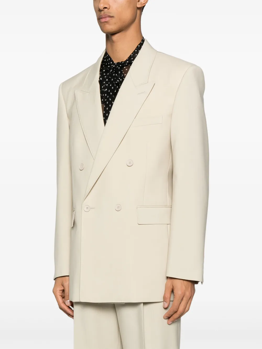 Saint Laurent Wollen blazer Beige