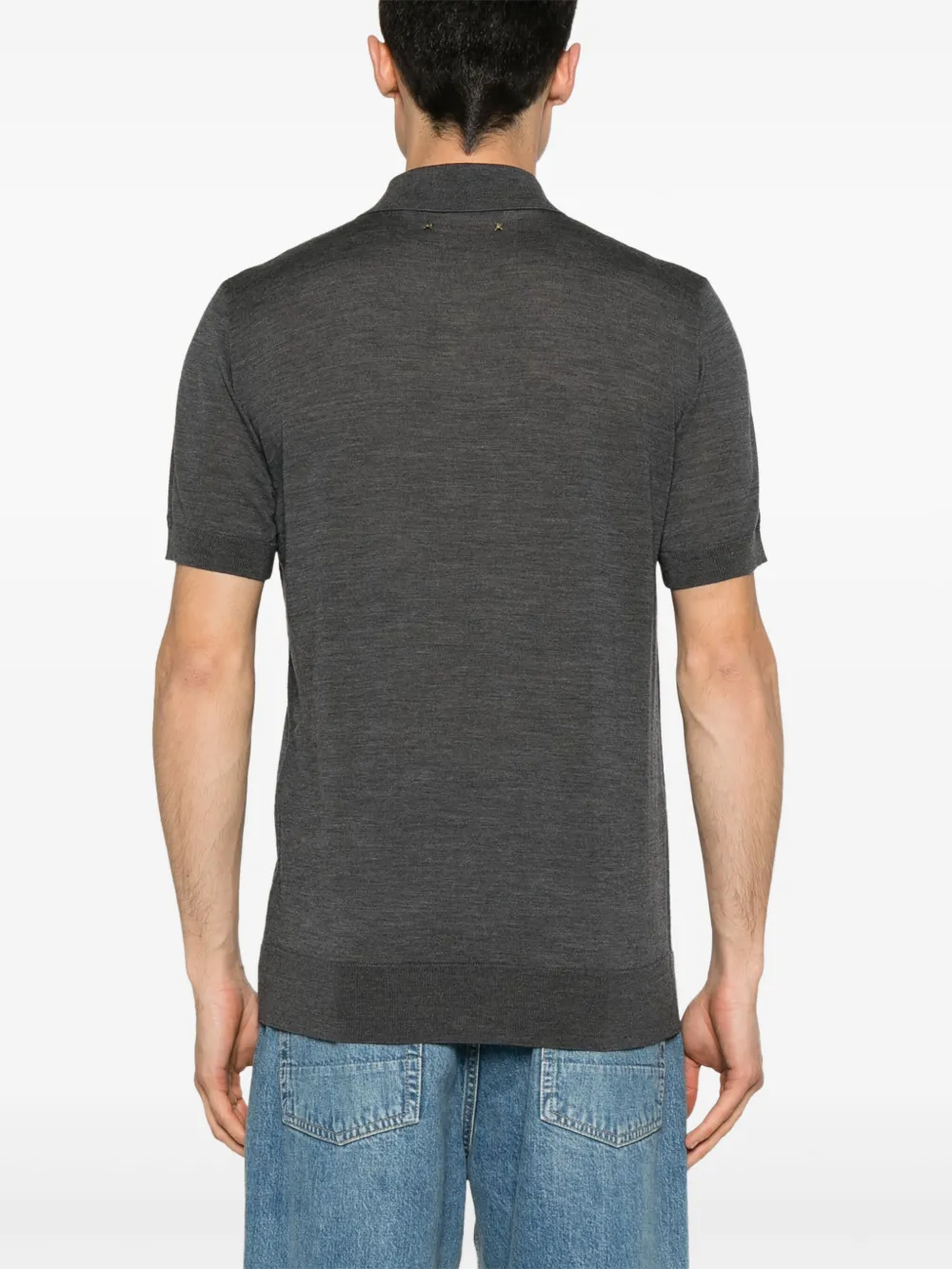 Golden Goose Fijngebreid poloshirt Grijs