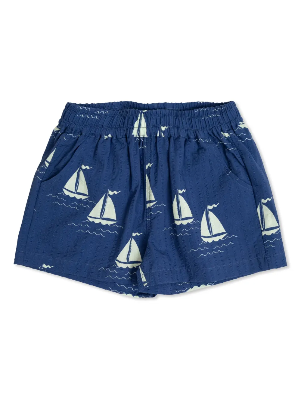 Mini Rodini Shorts met bootprint Blauw