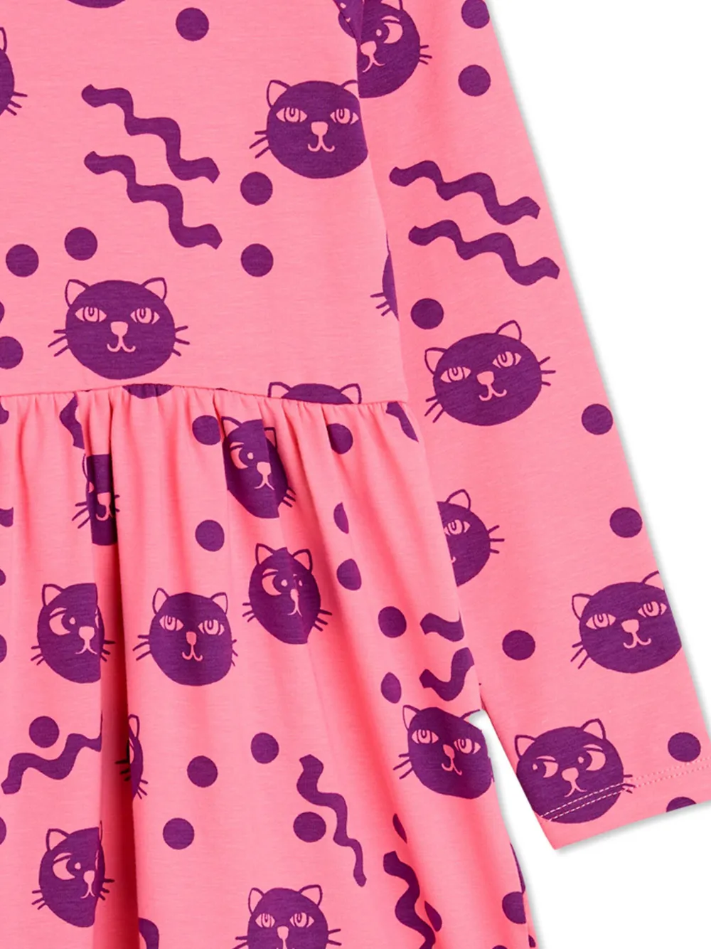 Mini Rodini Jurk met katprint Roze