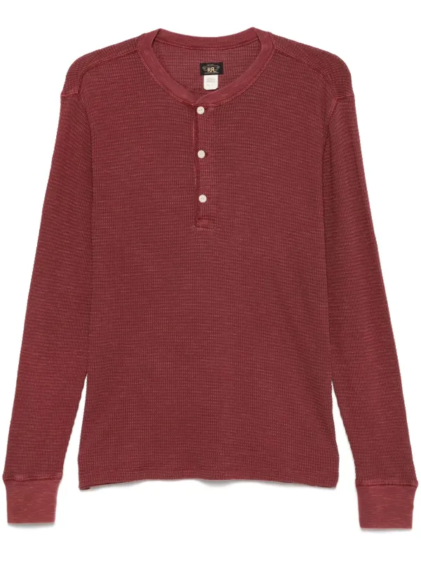 RRL 赤 ヘンリーネック Tシャツ RRL 赤 ヘンリーネック Tシャツ