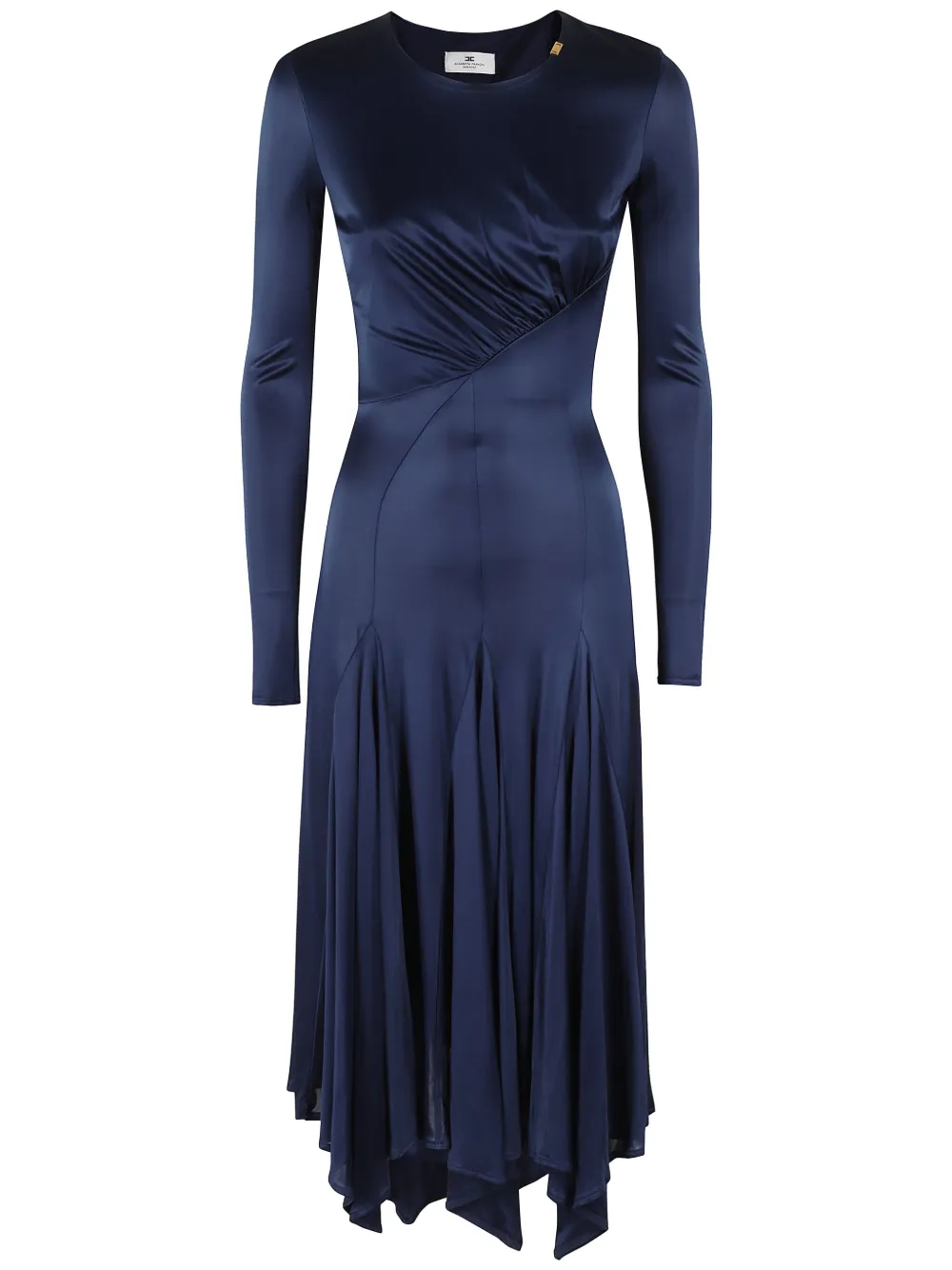 Elisabetta Franchi Vestido midi com detalhe drapeado | Azul | Image 1