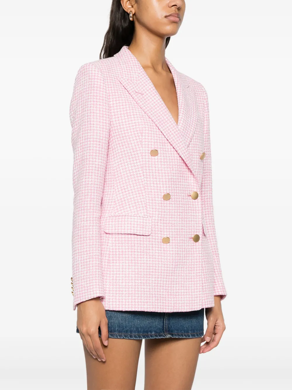 Tagliatore Tweed blazer Roze