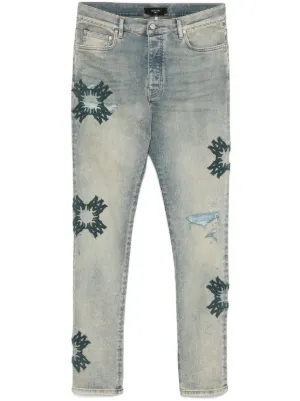 AMIRI Patchwork straight-leg Jeans | Blue | FARFETCH
