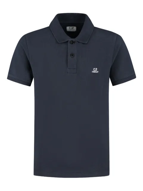 C.P. Company Kids Camisa polo com logo bordado