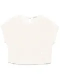 Moncler tweed T-shirt - Neutrals