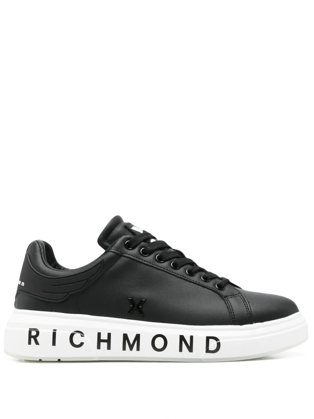 John Richmond leather sneakers Black