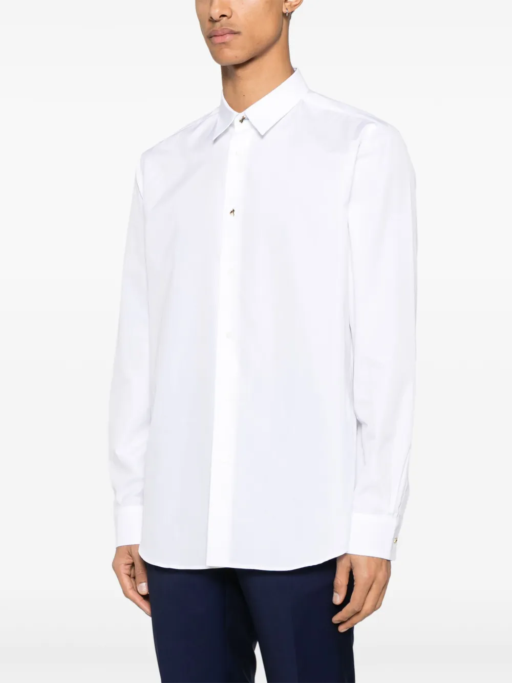 PAUL SMITH CHARM-BUTTON COTTON SHIRT