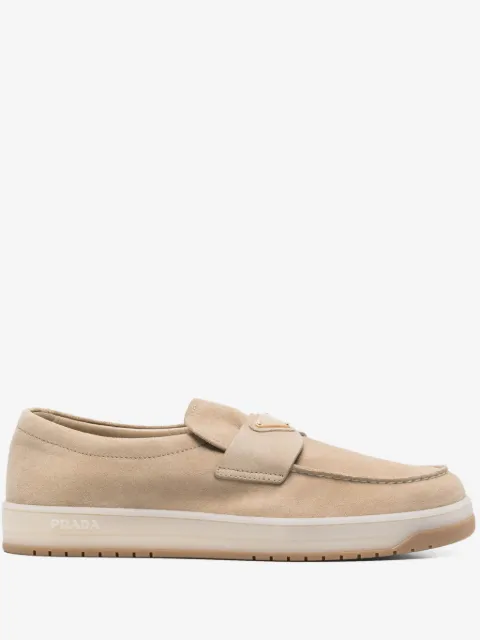 Prada triangle-logo loafers