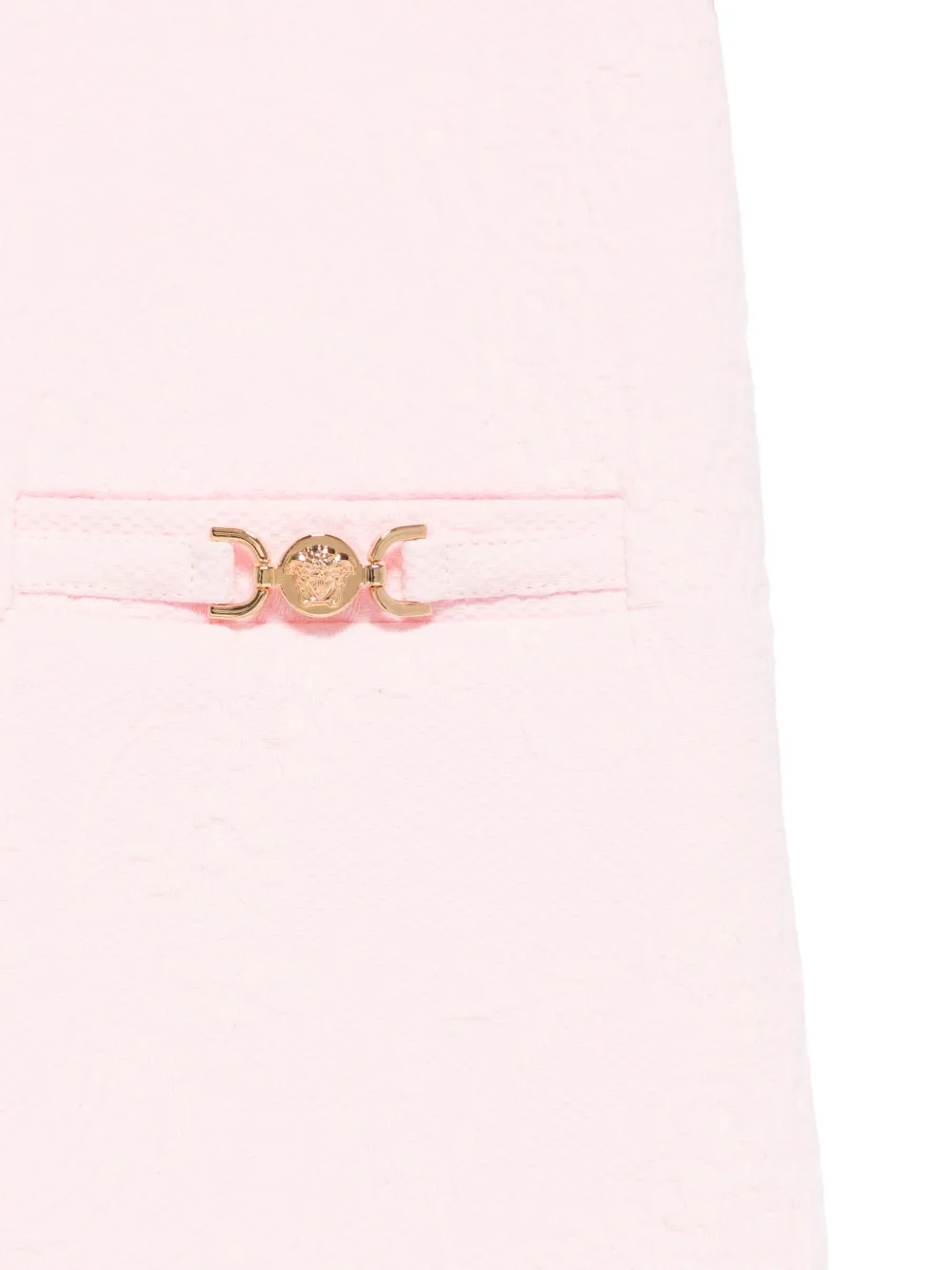 Versace Kids Jurk met bloemenprint en reliëf Roze