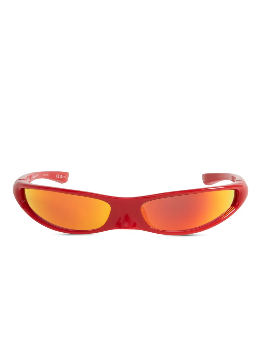 Balenciaga Eyewear Blade zonnebril met rechthoekig montuur Rood