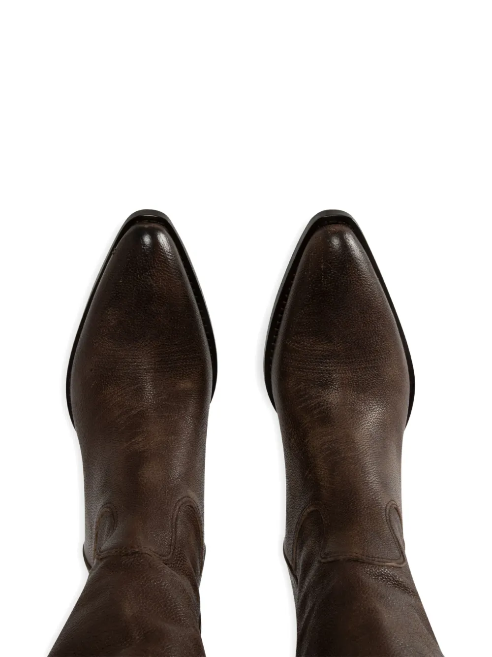 Miu 45mm leather cowboy boots Brown
