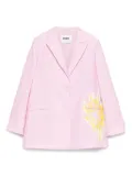 MSGM Kids floral-print blazer - Pink