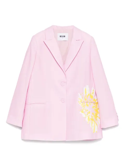 MSGM Kids blazer con estampado floral
