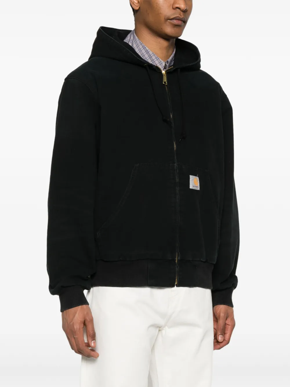Carhartt WIP Jack met logopatch Zwart