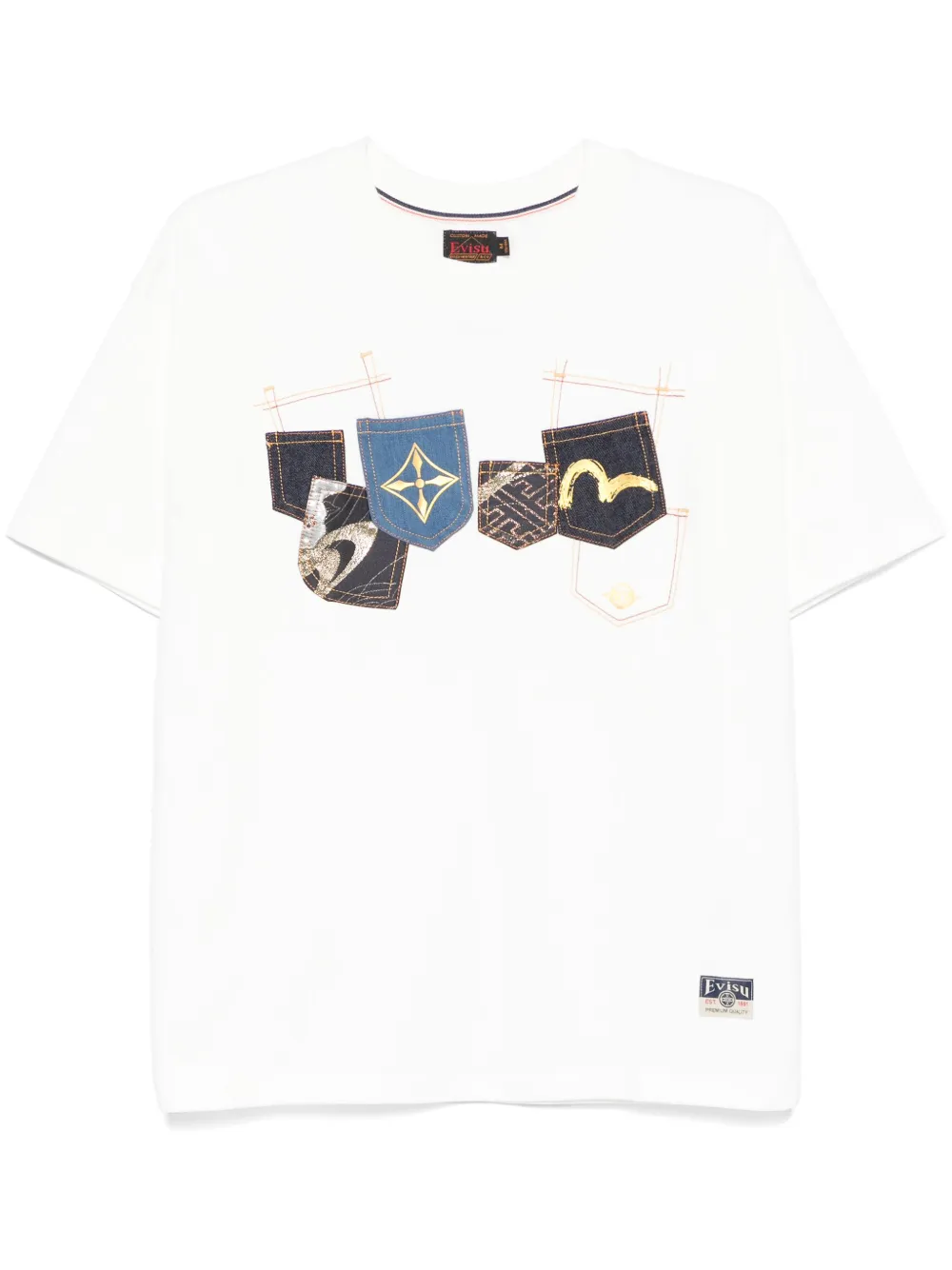 Multi-Pocket Multi-Print T-shirt