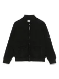 C.P. Company Kids logo-patch bomber jacket - Black