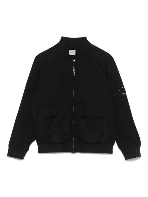 C.P. Company Kids Jaqueta bomber com patch de logo