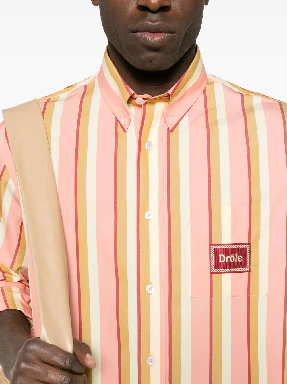 Drôle De Monsieur La Chemise Rayée overhemd Roze