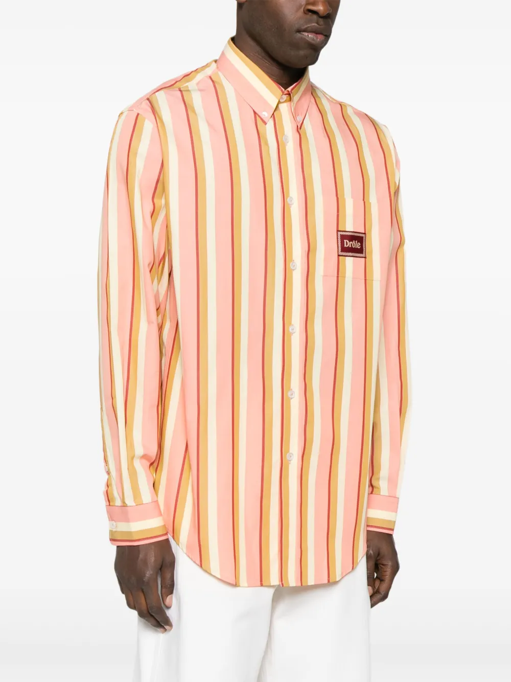 Drôle De Monsieur La Chemise Rayée overhemd Roze