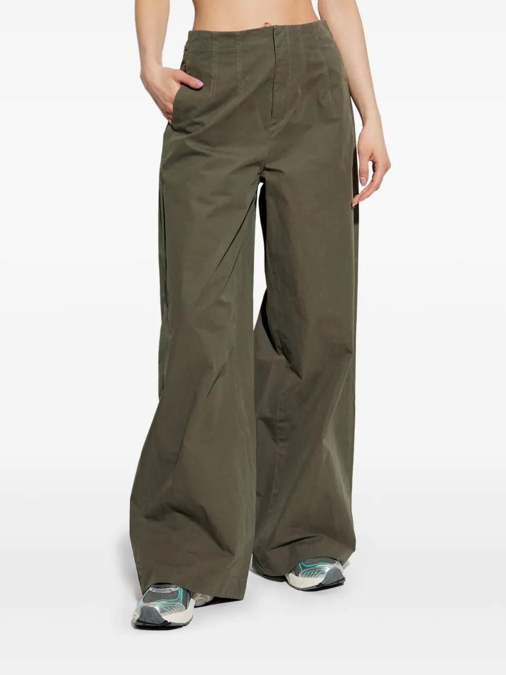 rag & bone Broek met wijde pijpen Groen