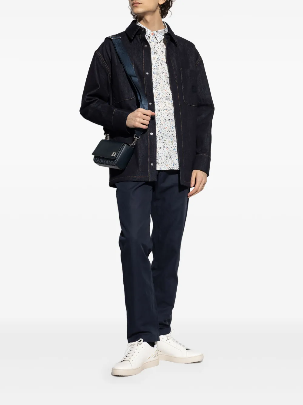 PS Paul Smith Overhemd met abstracte print - Wit