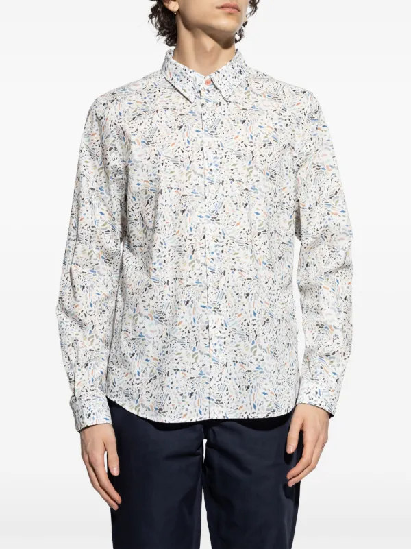 PS Paul Smith abstract-print Shirt | White | FARFETCH AZ