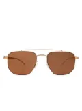 Mykita X Leica geometric-frame sunglasses - Gold