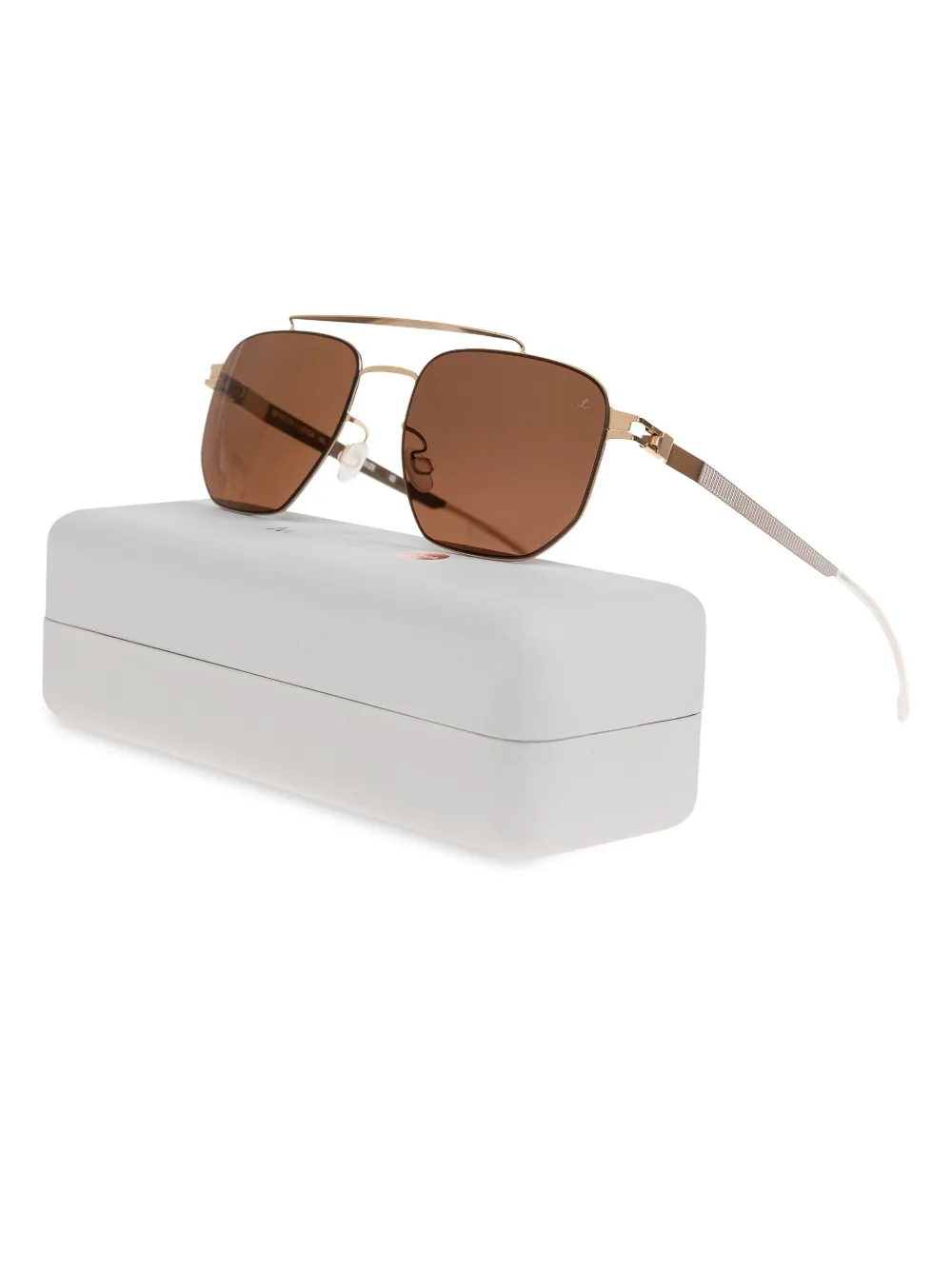Mykita X Leica zonnebril met geometrisch montuur Goud