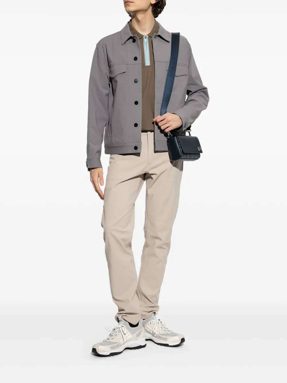 pspaulsmith PS Paul Smith Poloshirt met contrasterende afwerking - Bruin