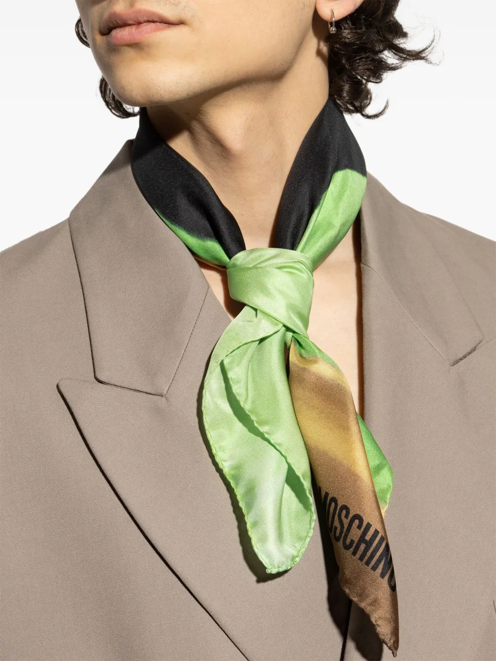 Moschino Sjaal met grafische print Groen