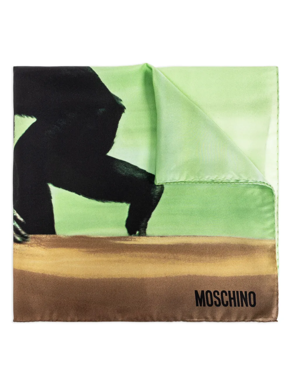 Moschino Sjaal met grafische print Groen