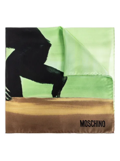 Moschino mascada con estampado gráfico