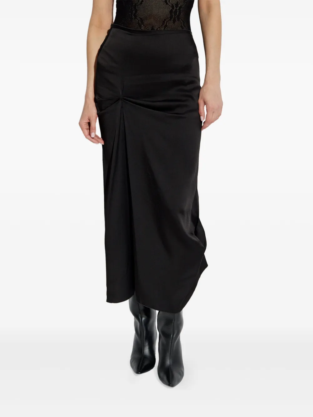 Victoria Beckham Gedrapeerde rok Zwart