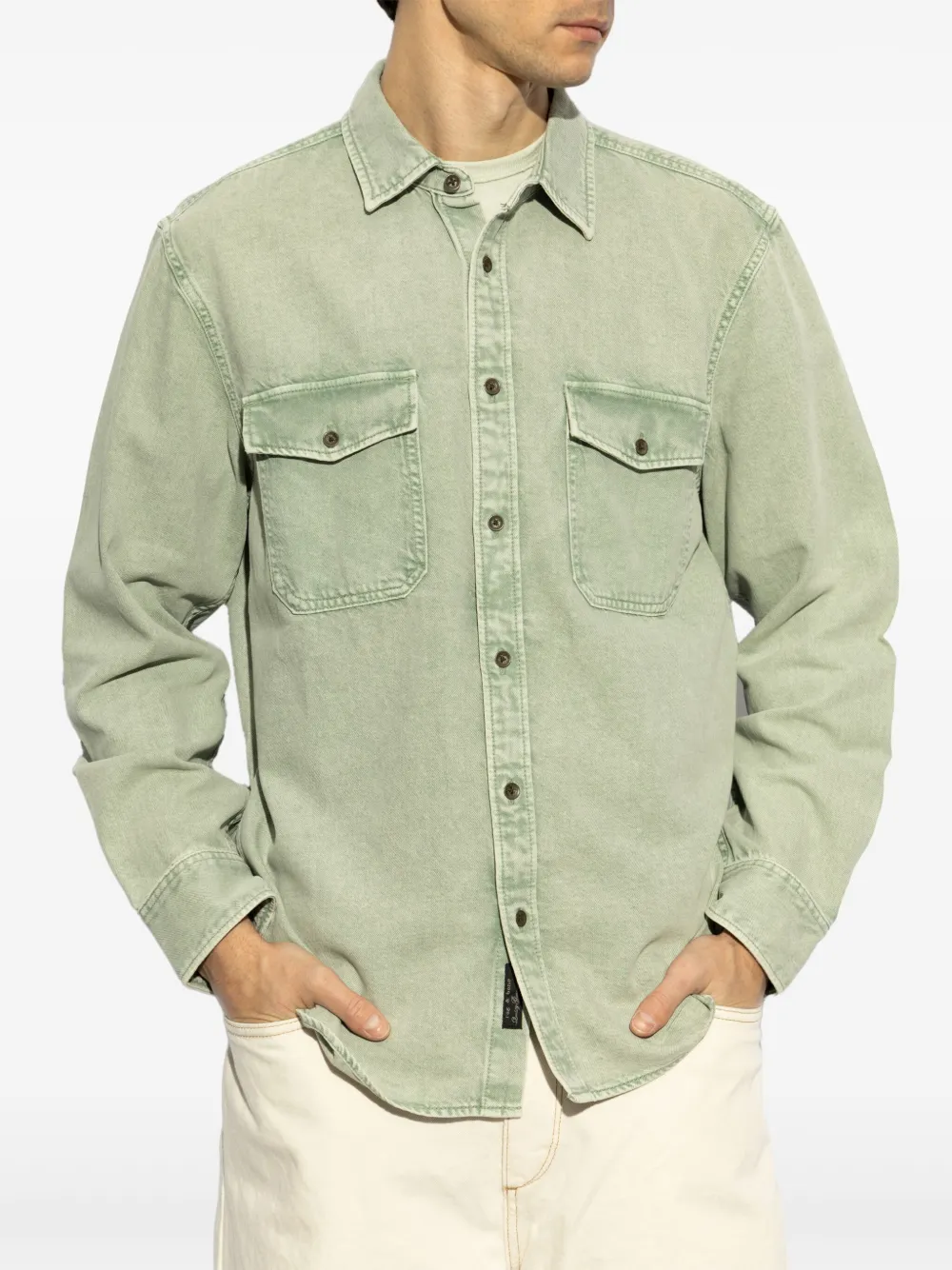 rag & bone Denim overhemd Grijs