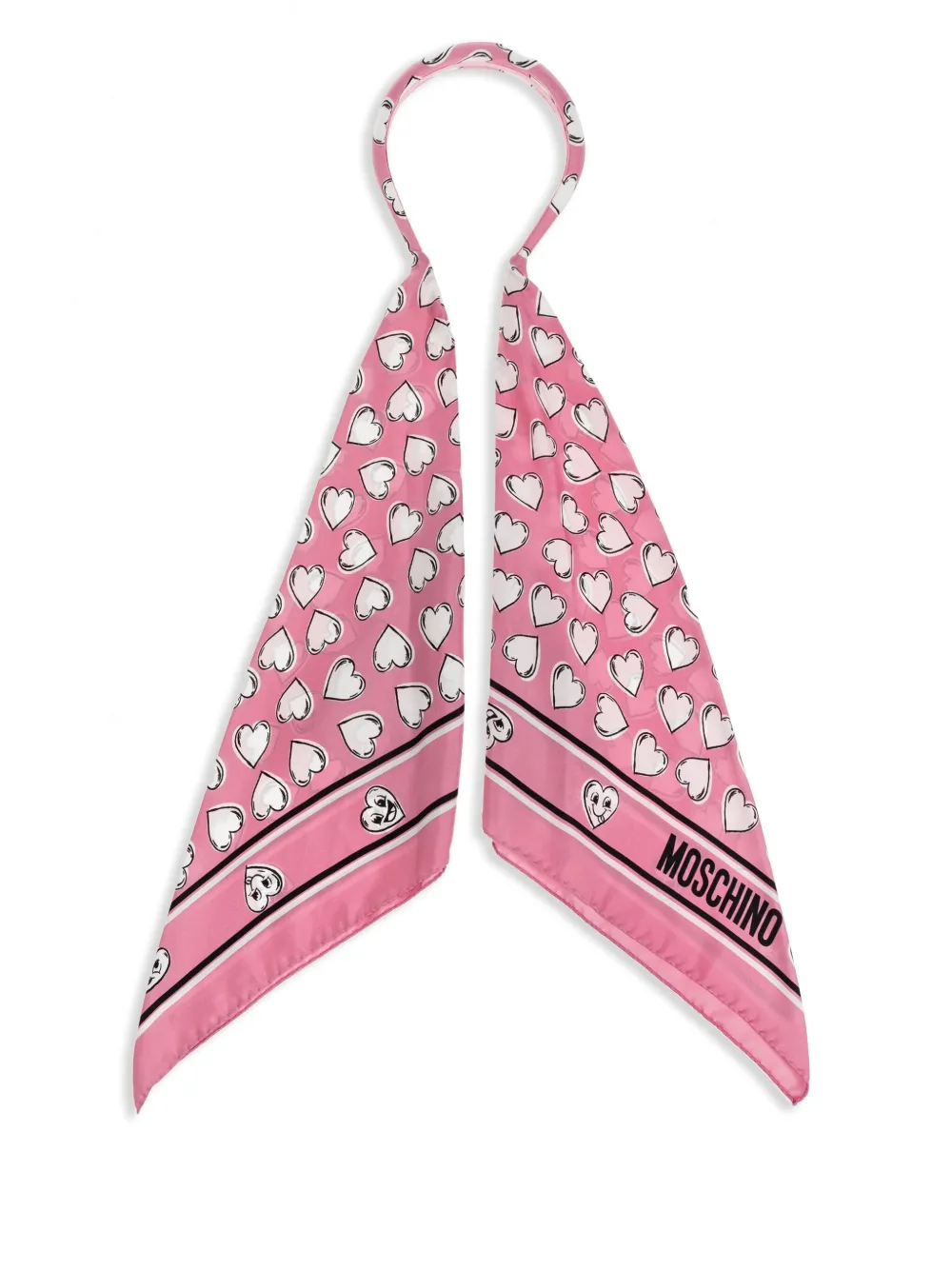 Moschino scarf headband Roze