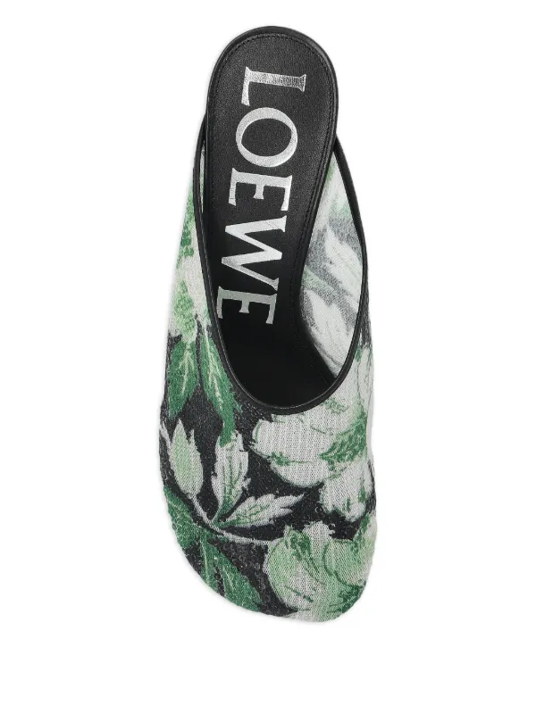 関送込◆LOEWE◆ミュール LOEWE 45mm floral-print Mules | Black | FARFETCH
